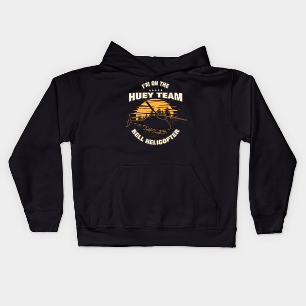 UH-1 Huey Team Helicopter Pilot Gift Kids Hoodie by woormle